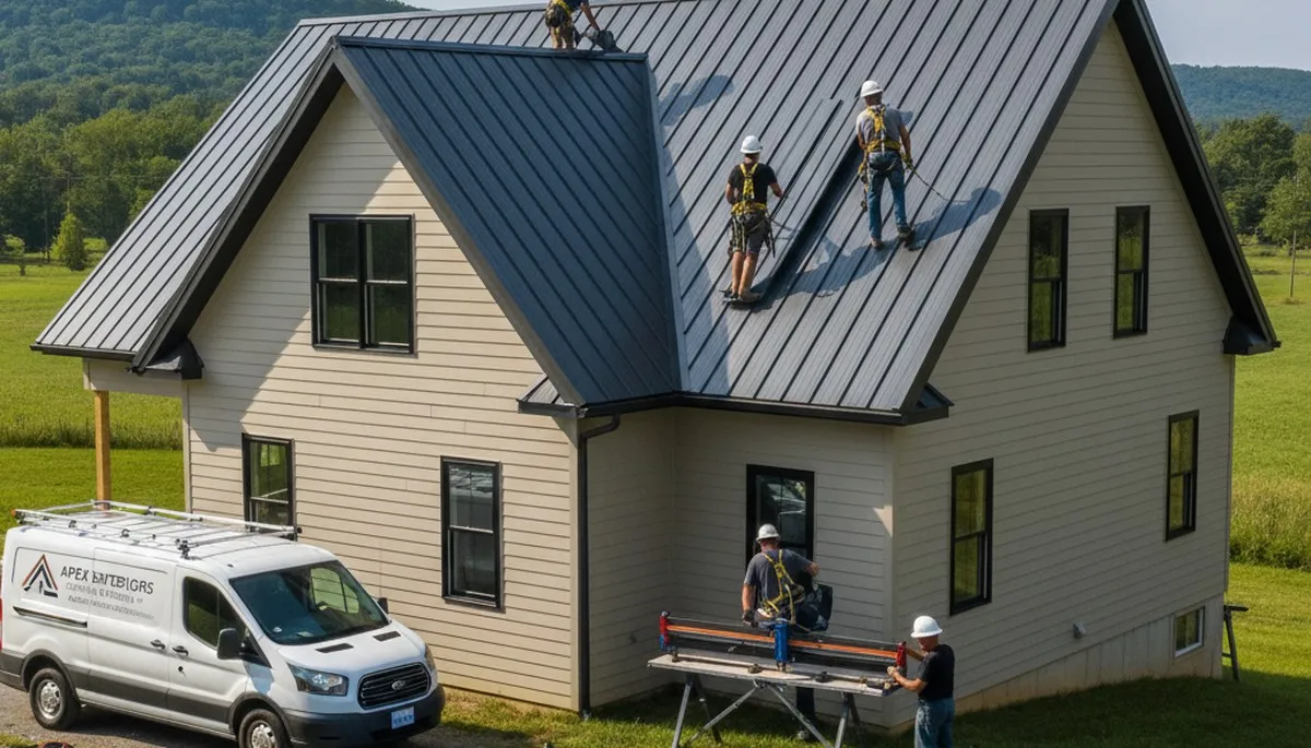 Metal roofing installation in Buffalo, NY by Next Level Exteriors roofing and siding contractors