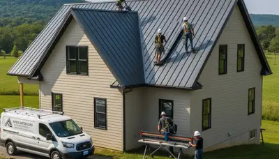 Metal roofing installation in Buffalo, NY by Next Level Exteriors roofing and siding contractors