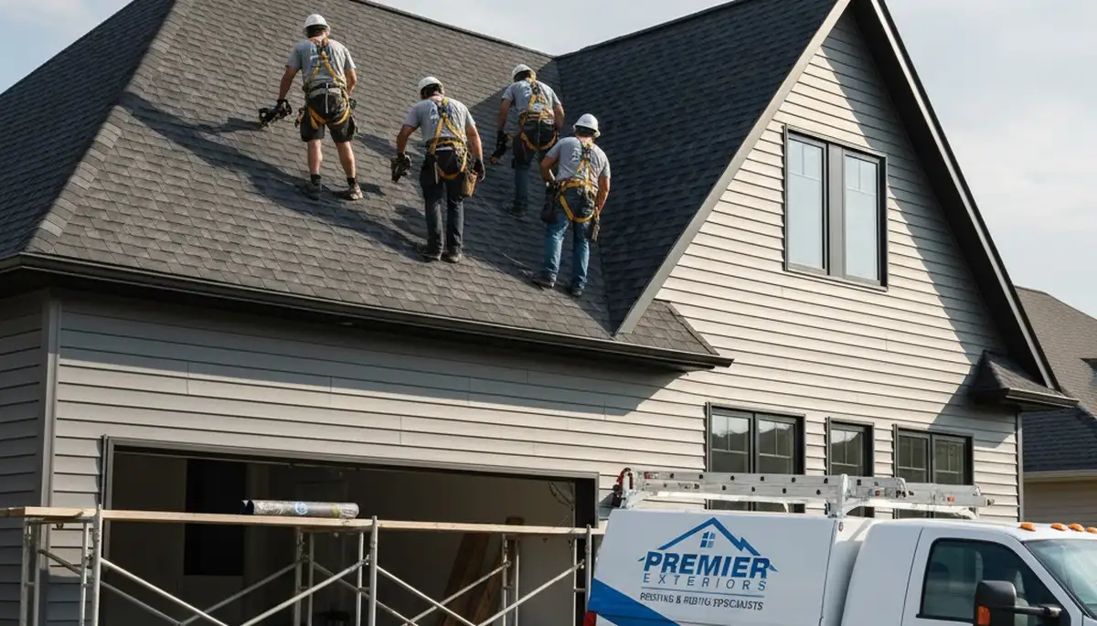 Professional roof installation on Buffalo NY home by Next Level Exteriors roofing and siding experts