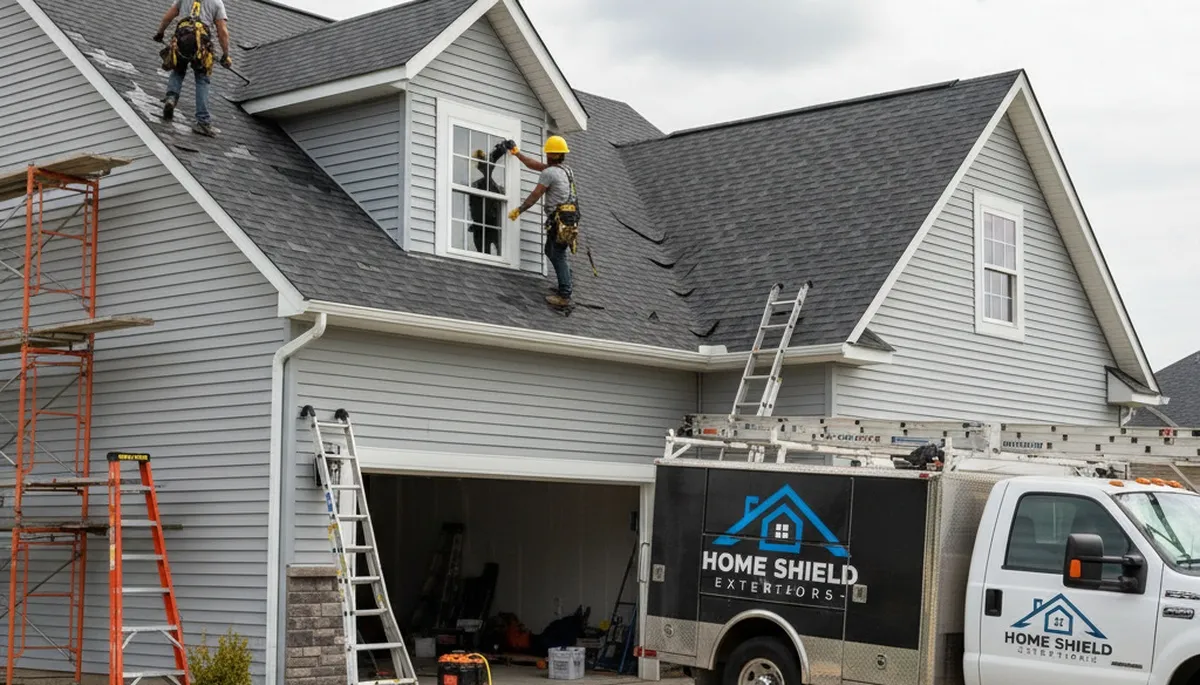Vinyl siding installation on Buffalo NY home by local exterior repair contractors