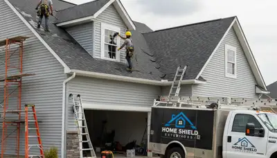 Vinyl siding installation on Buffalo NY home by local exterior repair contractors
