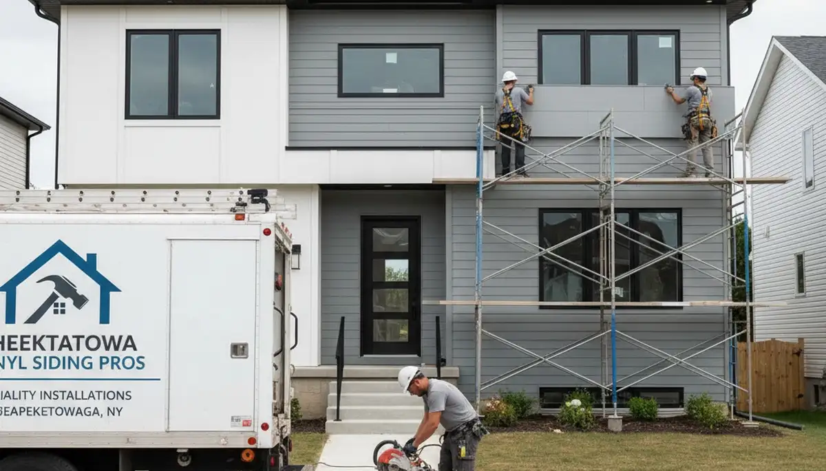 Vinyl siding installation by professional contractors in Buffalo, NY homes