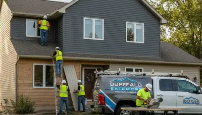 Professional vinyl siding installation by expert contractors in Buffalo, NY