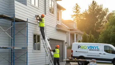 Vinyl siding installation on Buffalo NY home by professional exterior contractors