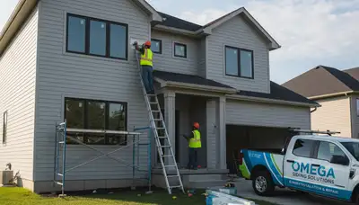 Vinyl siding installation on Buffalo NY home exterior by Next Level Exteriors contractors