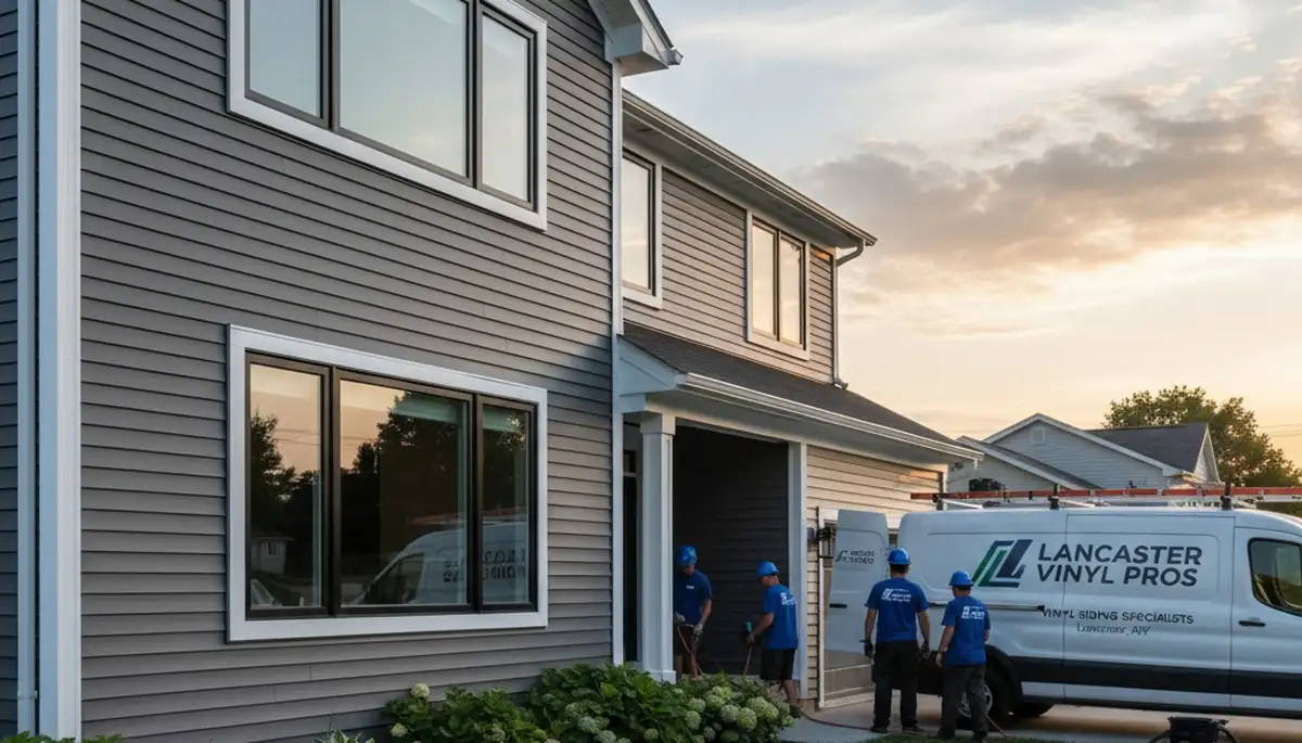 Vinyl siding contractors improving home exterior in Buffalo NY