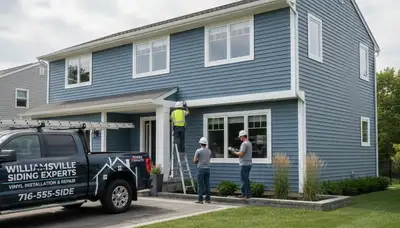 Vinyl siding installation by expert contractors in Buffalo NY homes